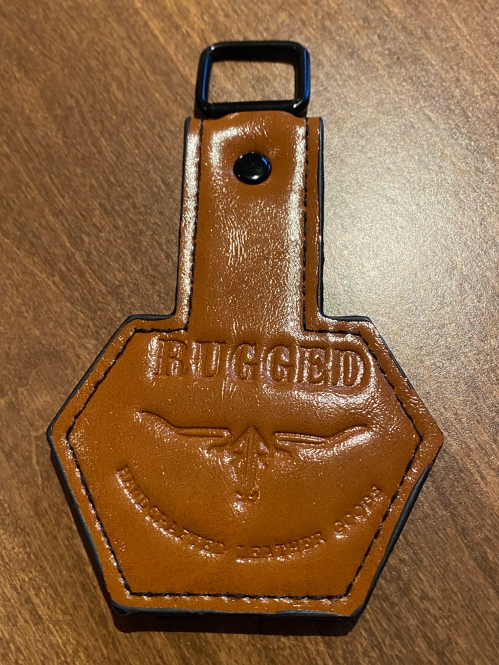 Rugged Handcrafted Leather Hat Clip - Tan Brown NWOT